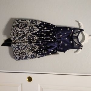 Holiday Party Navy Blue Girls Dress